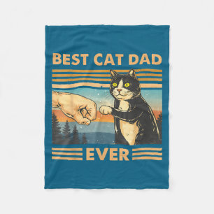 Katzenvater Vintage-Katze Faustschlag Lustiger Kat Fleecedecke