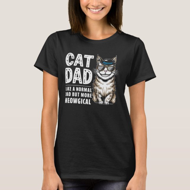 KatzenVater wie ein normaler Vater, aber eher mech T-Shirt (Vorderseite)