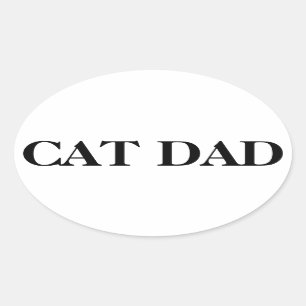 Katzenvatiaufkleber Ovaler Aufkleber