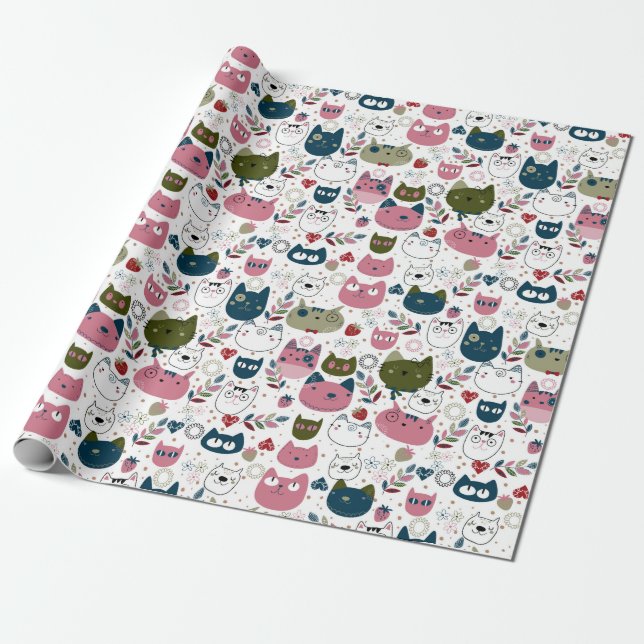 Katzenverpackungspapier Geschenkpapier (Ungerollt)