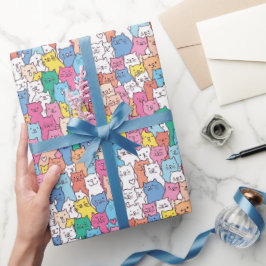 Katzenverpackungspapier, Katzen-Geschenkverpackung Geschenkpapier
