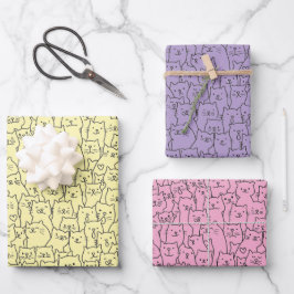 Katzenverpackungspapier, Katzenbaby-Geschenkverpac Geschenkpapier Set