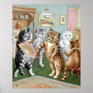 Katzenversammlung, Louis Wain Poster