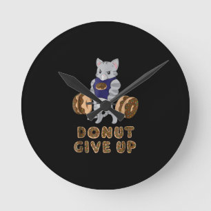 Katzenversenkung Kraftauftrieb Donut Gym Runde Wanduhr