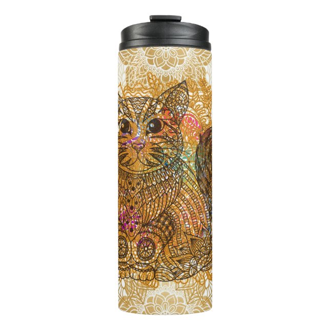 Katzenwärmer Thermosbecher (Vorderseite)