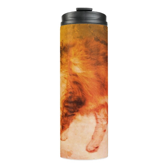 Katzenwärmer Thermosbecher (Vorderseite)