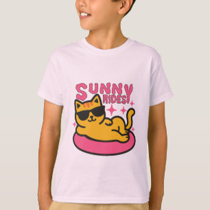Katzenwelse Cartoon in sonnendurchfluteter Stimmun T-Shirt