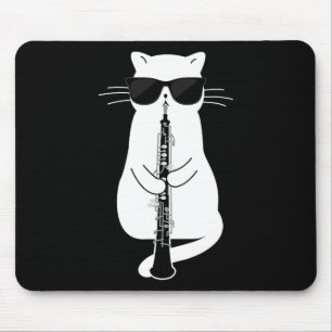 Katzenwelse Oboe spielen Mousepad