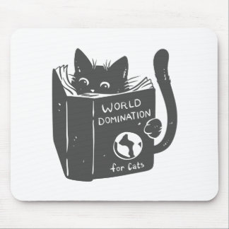 Katzenweltbeherrschung für Katzen - Farbe wählen Mousepad