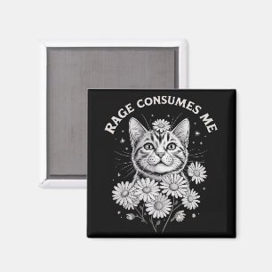 Katzenwut verbraucht mich Lustige sarkastische Kat Magnet