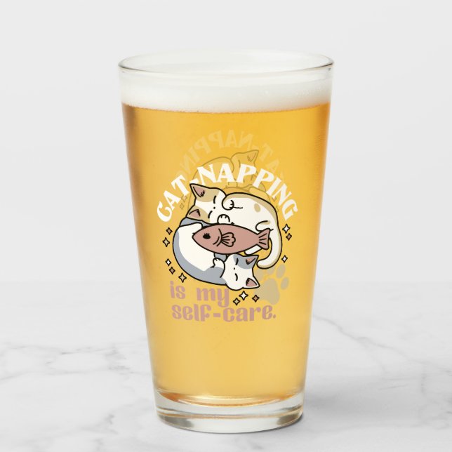 Katzenzuklopfen ist mein Niedliches Katzenangebot  Glas (Vorne (Gefüllt))