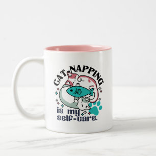 Katzenzupfen ist meine Selbstversorgung: Niedliche Zweifarbige Tasse