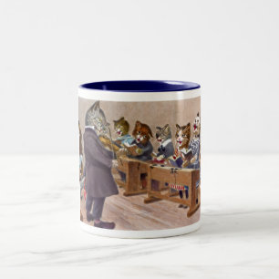 Katzeviolinist-Tasse Zweifarbige Tasse