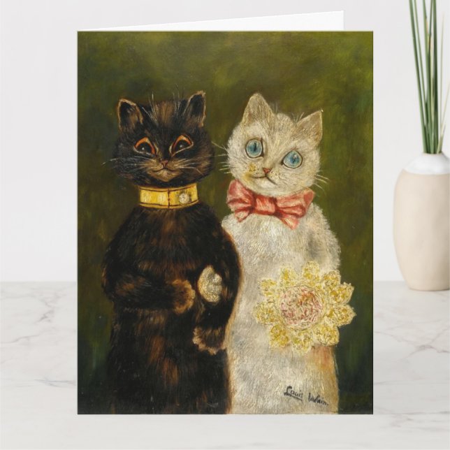 KATZKATZKATZEN LOUIS WAIN ÜBERSIERTE GROSSKARTEN KARTE (Vorderseite)