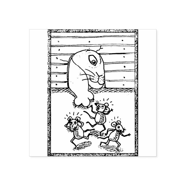 KATZKATZMASCHINE, BRIEFMARKE DER MAUSSCHUHE GUMMISTEMPEL (Prägung)