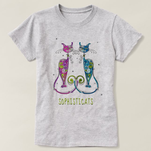 KATZLOVER | Abstrakt hoch entwickelte Extravagante T-Shirt (Design vorne)