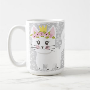 KATZSCHIRME UND KÜSTENKATZKATZE MIT GRAUEN-KATZEN KAFFEETASSE