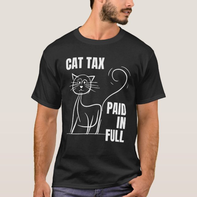 KATZSTEUER IM VOLLSTÄNDIGEN Spaß T-Shirt (Vorderseite)