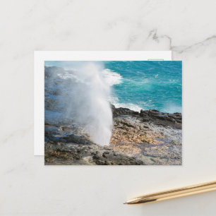 Kauai Aqua Ozean Spouting Horn Poipu  Postkarte