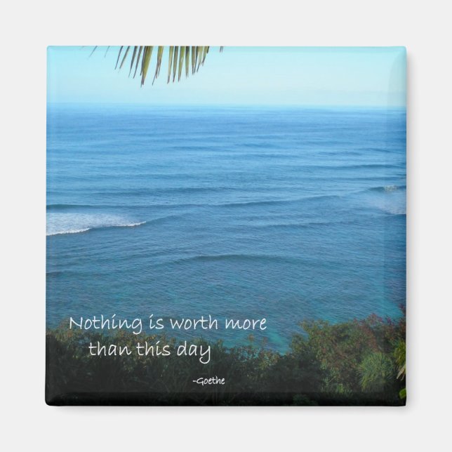 Kauai Beach Ocean Hawaii Inspirational Zitat Magnet (Vorne)