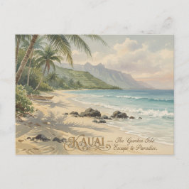 Kauai  Beach Romantic Painting Postkarte
