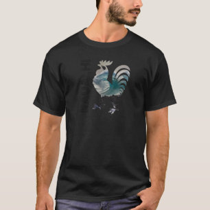 Kauai Chicken Rooster Hawaii Surf Wave Design T-Shirt