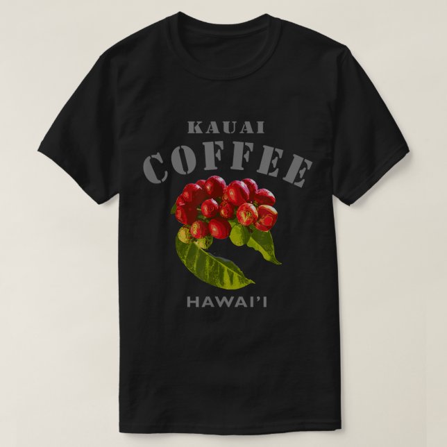 Kauai Coffee Hawaii Famous Island Modern Hawaii T-Shirt (Design vorne)