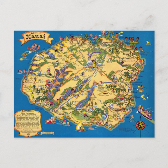 Kauai Funny Vintage Karte (Vorderseite)