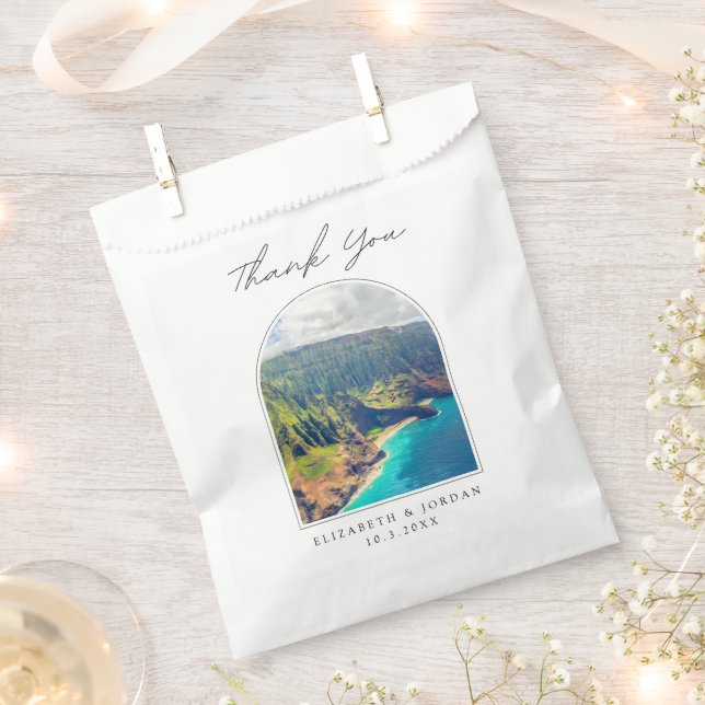 Kauai Gastgeschenk Hochzeit Napali Küste Foto Viel Geschenktütchen (Ausgeschnitten)