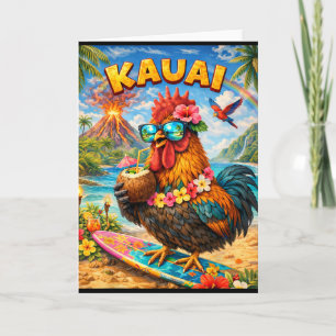 Kauai-Hähnchen-Hahn-Kaffee-Kokosnuss in Hawaii  Karte