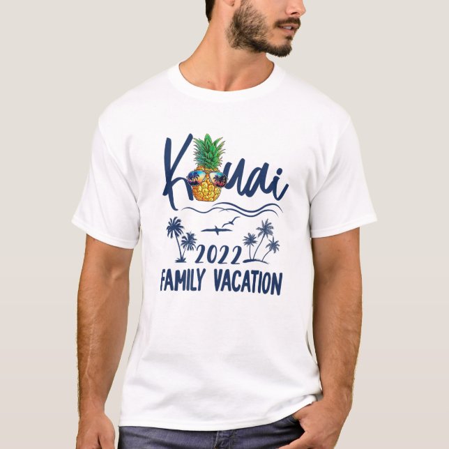 Kauai Hawaii 2022 Hawaiian Pineaple Sunglasses Va T-Shirt (Vorderseite)