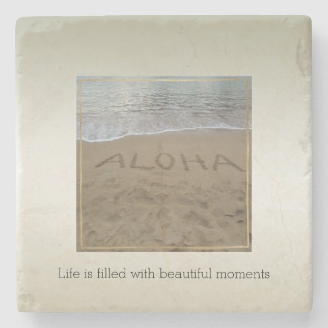 Kauai Hawaii Aloha Beach Beautiful Moments Steinuntersetzer (Vorderseite)