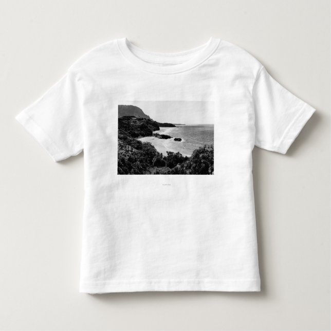 Kauai, Hawaii - Ansicht von Lumahai Bucht u. Kleinkind T-shirt (Vorderseite)
