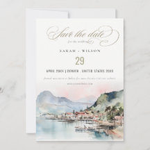 Kauai Hawaii Aquarell-Landschaft-Hochzeit
