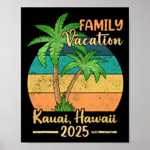 Kauai Hawaii Beach Familienurlaub 2025 Sommer Poster