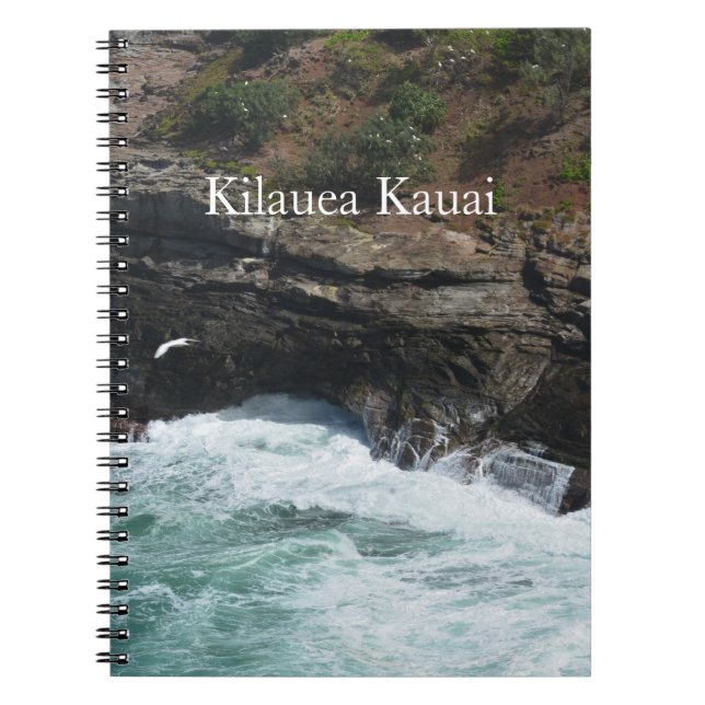 Kauai Hawaii Cliffs bei Kilauea Ocean Notizblock (Vorderseite)