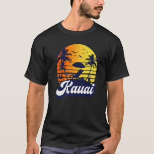 Kauai Hawaii Hawaiian Sunset Beach Retro Premium T-Shirt