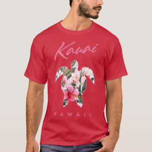 Kauai Hawaii Hibiskus Blume Sea Turtle Lover Souv T-Shirt