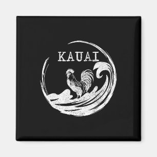 Kauai Hawaii Huhn Surfen Hawaiian Souvenir Surfer Magnet