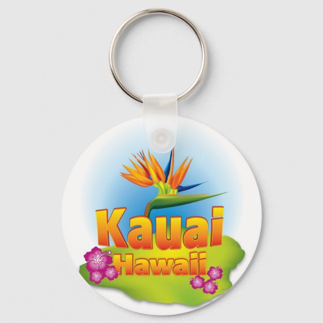 Kauai, Hawaii Key Chain Design Schlüsselanhänger (Vorderseite)