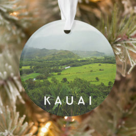 Kauai, Hawaii Landschaft 2 Foto & Text Ornament