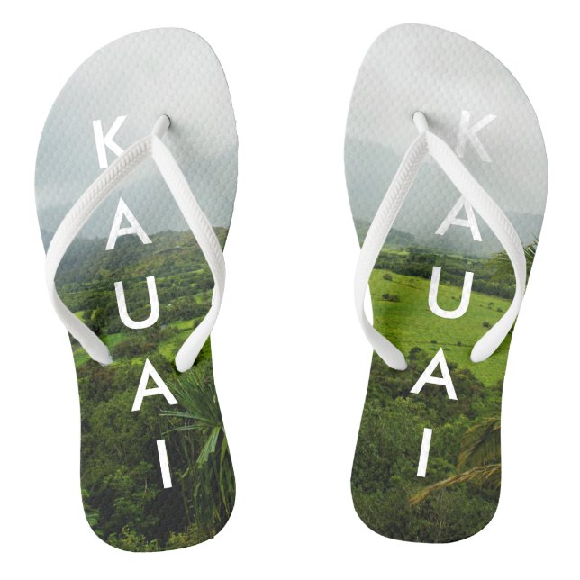 Kauai, Hawaii Landschaft Szene mit Text Flip Flops (Fußbett)