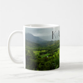 Kauai, Hawaii Landschaft Szene w/ Text Kaffeetasse