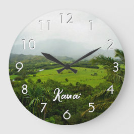 Kauai, Hawaii Landschaftsszene Runde Wanduhr