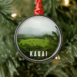 Kauai, Hawaii Landschaftsszene Silbernes Ornament