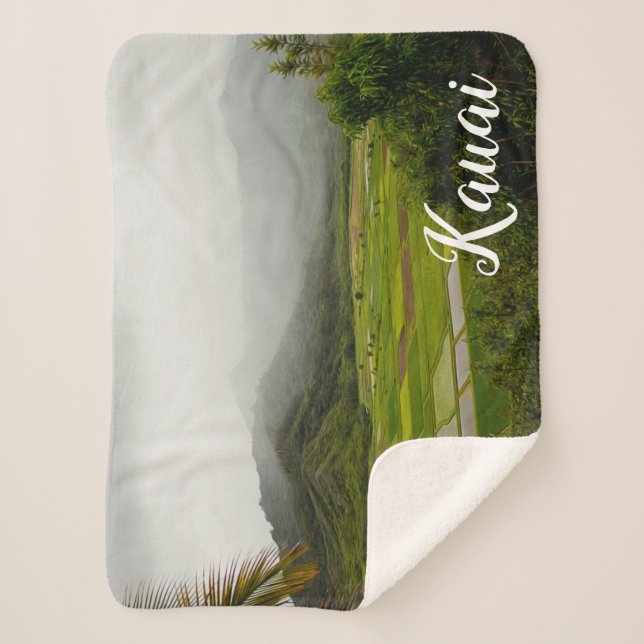 Kauai Hawaii Lush Landscape Sherpadecke (Vorderseite)