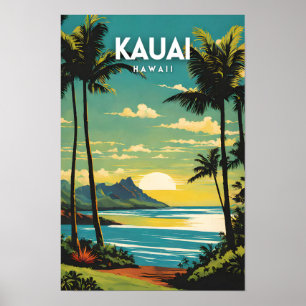 Kauai Hawaii Nostalgisch Vintage Poster