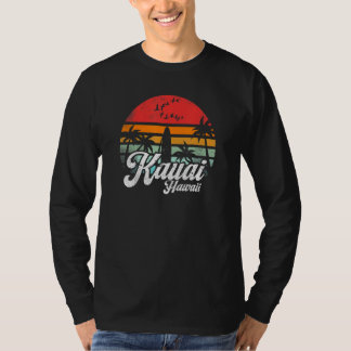 Kauai Hawaii Retro Lustig Hawaiianischer Strand Su T-Shirt