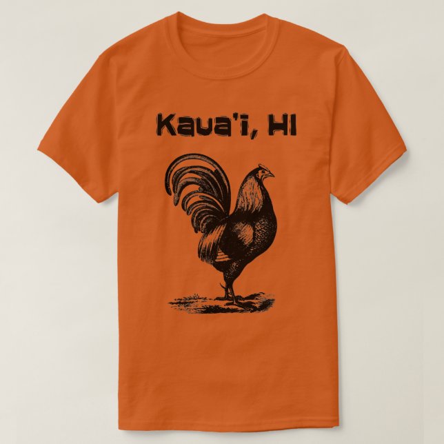 Kauai Hawaii Rooster Chicken T-Shirt (Design vorne)