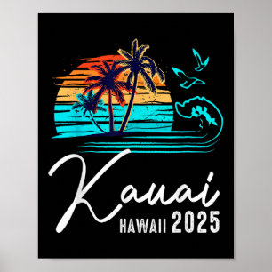 Kauai Hawaii Sommerferien-Matching-Familie 2025 Poster